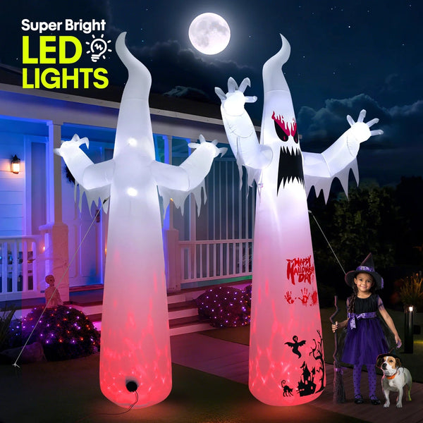 Giant LED Red Ghost Decor