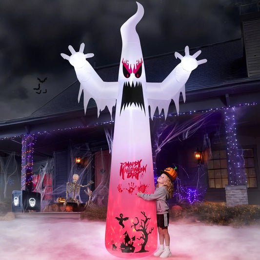 Giant LED Red Ghost Decor